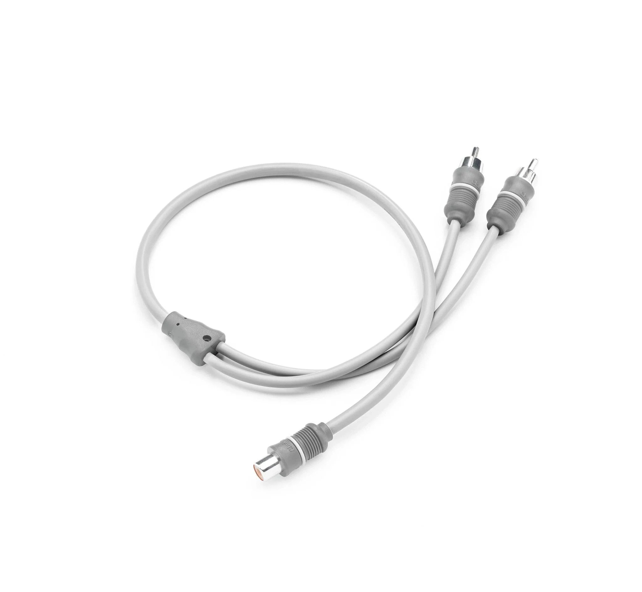 Cable audio 2 CH Y-adaptor 1 female to 2 male with brass connectors
