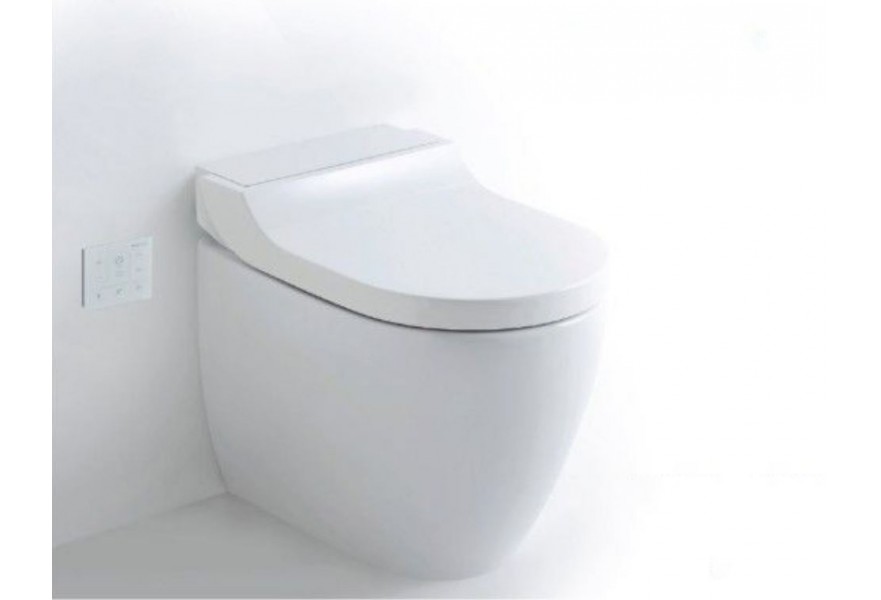 Toilet Relax 230V White including multi-function soft close seat with bidet function without flush controls & water inlet device