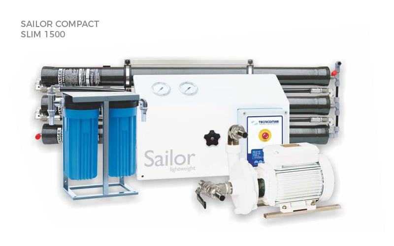 Watermaker Sailor C400 70 Lph 230V 50 Hz 1 ph 1.1 kW with manual pressure regulator only (Compact series)