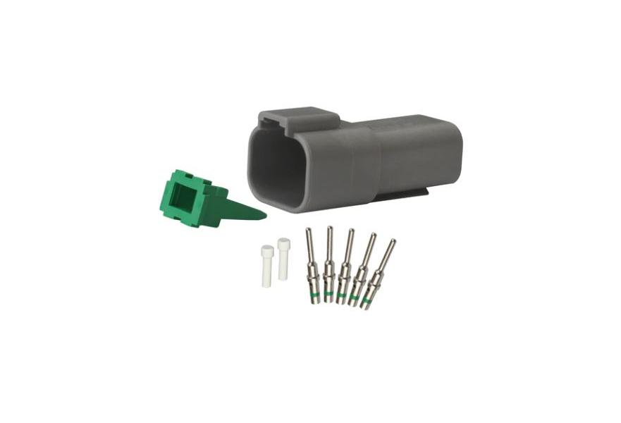 Repair pack DT 4 cavity receptacle includes 1 x 4 way receptacle, 1 x 4 way wedge lock & 5 x pins & 2 x cavity plug