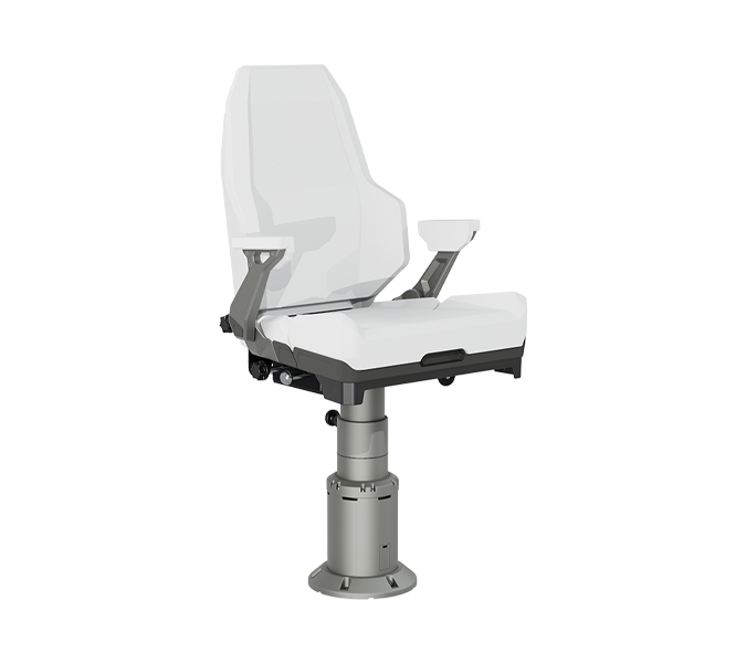 Seat bucket Helmcaster X4 white reclining with arm rests 