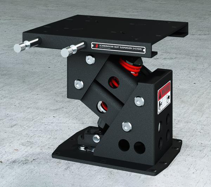 Seat base Mitigation 295-330mm height 360deg with adjustable pre-load and seat mount