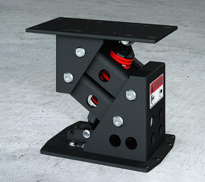 Seat base Mitigation 275-310mm height with adjustable pre-load and seat mount