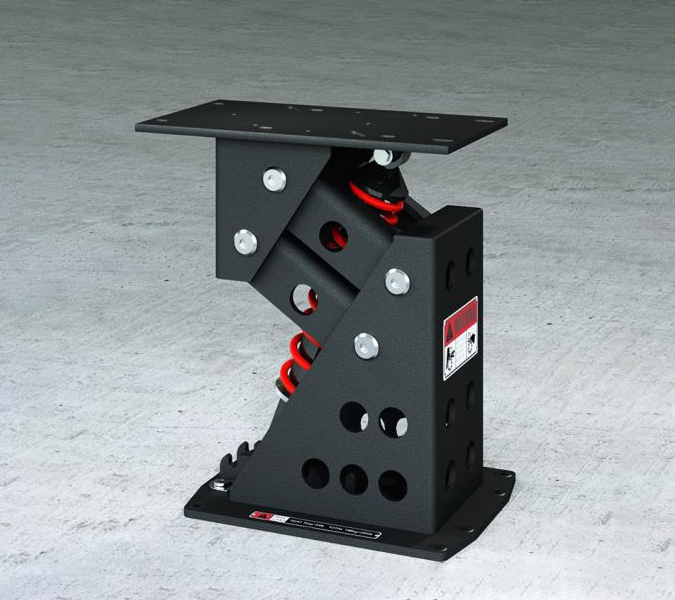 Seat base Mitigation 375-420mm with adjustable pre-load and seat mount
