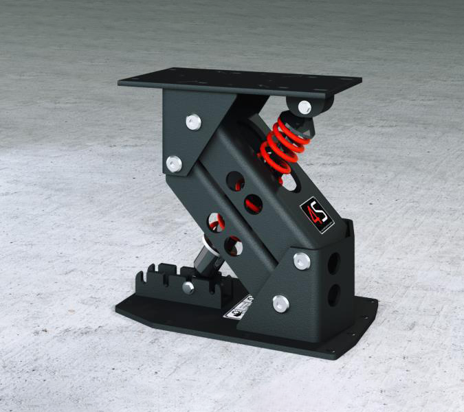 Seat base Mitigation 305-355mm height with adjustable pre-load, side mount and deck mount