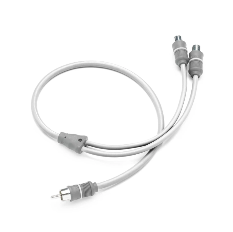 Cable audio 2 CH Y-adaptor 2 femal to 1 male with brass connectors
