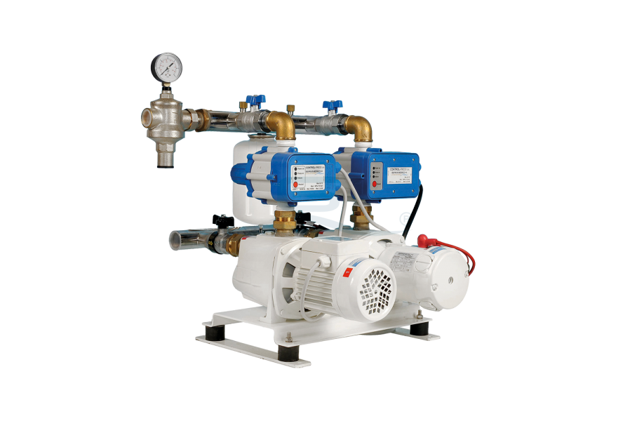 Pump group 2 ECOJET 2B CE 24V 0.37+ 0.37kW horizontal execution 2 x 55 Lpm water pressure system