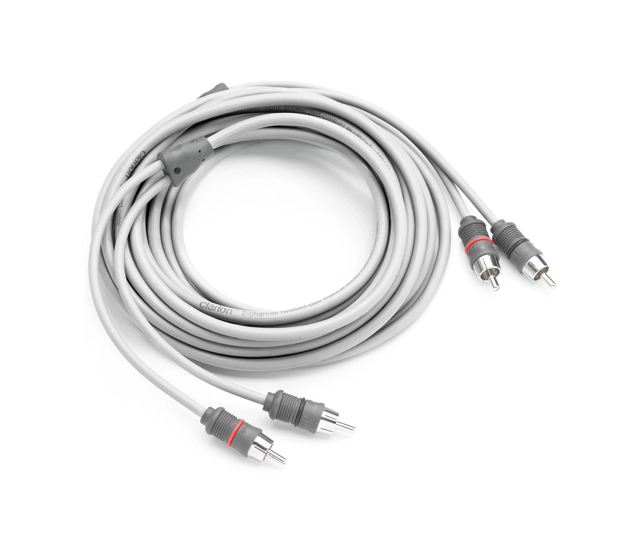 Cable audio interconnect 18ft 2 CH twisted pair RCA with brass connectors