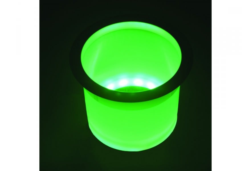 Holder drink Green Led lighted with SS rim