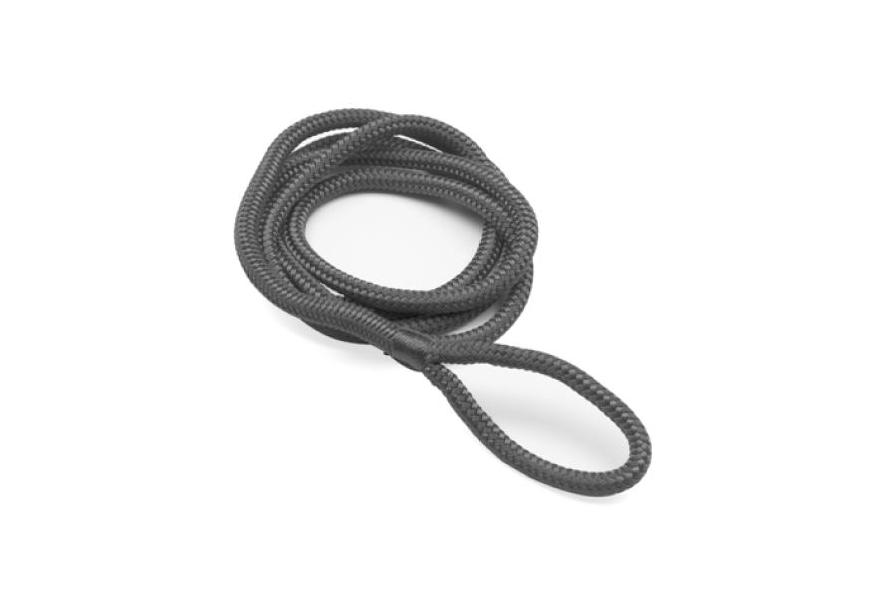 Rope polyamide braided 12mm 8m black mooring with spliced eye