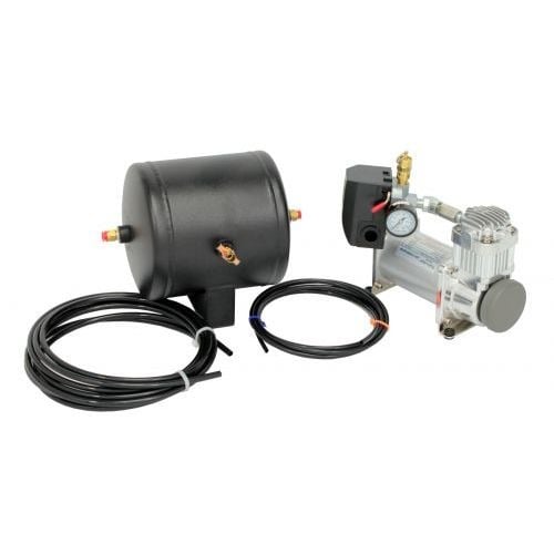 Compressor 24V with SS hose/check valve 0.9CFM @ 100 PSI, 145 PSI max pressure