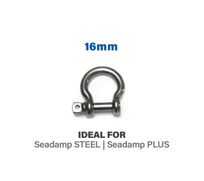 Mooring shackle 2 x 16mm suitable for Seadamp Steel and Seadamp Plus