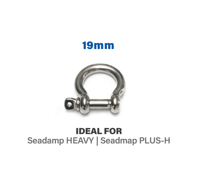Mooring shackle 2 x 19mm suitable for Seadamp Heavy and Seadamp Plus-H
