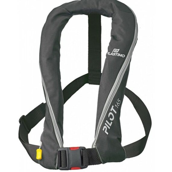 Lifejacket Inflatable Black Pilot 165 Zip Manual Black W/ Harness Rated Buoyancy 150 N Actual Buoyancy 165 N