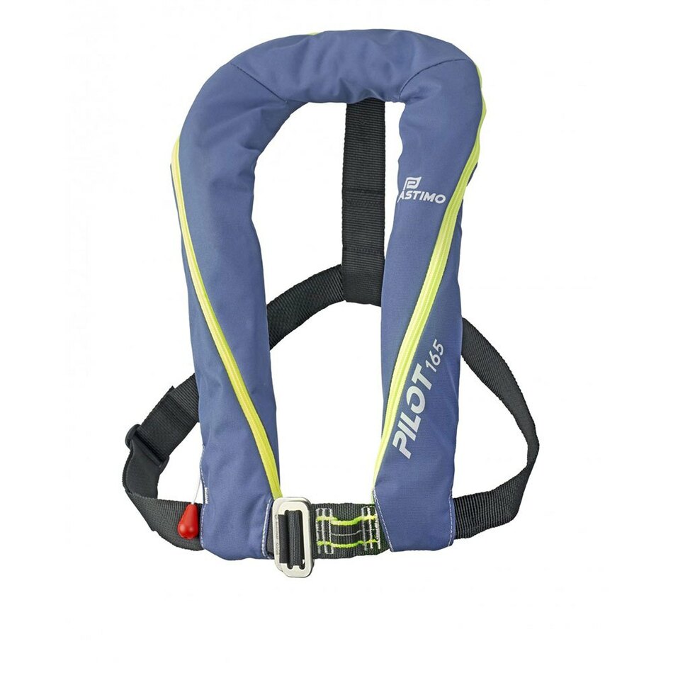 Lifejacket Inflatable Zip Manual Pilot 165 Harness Blue Rated Buoyancy 150 N Actual Buoyancy 165 N