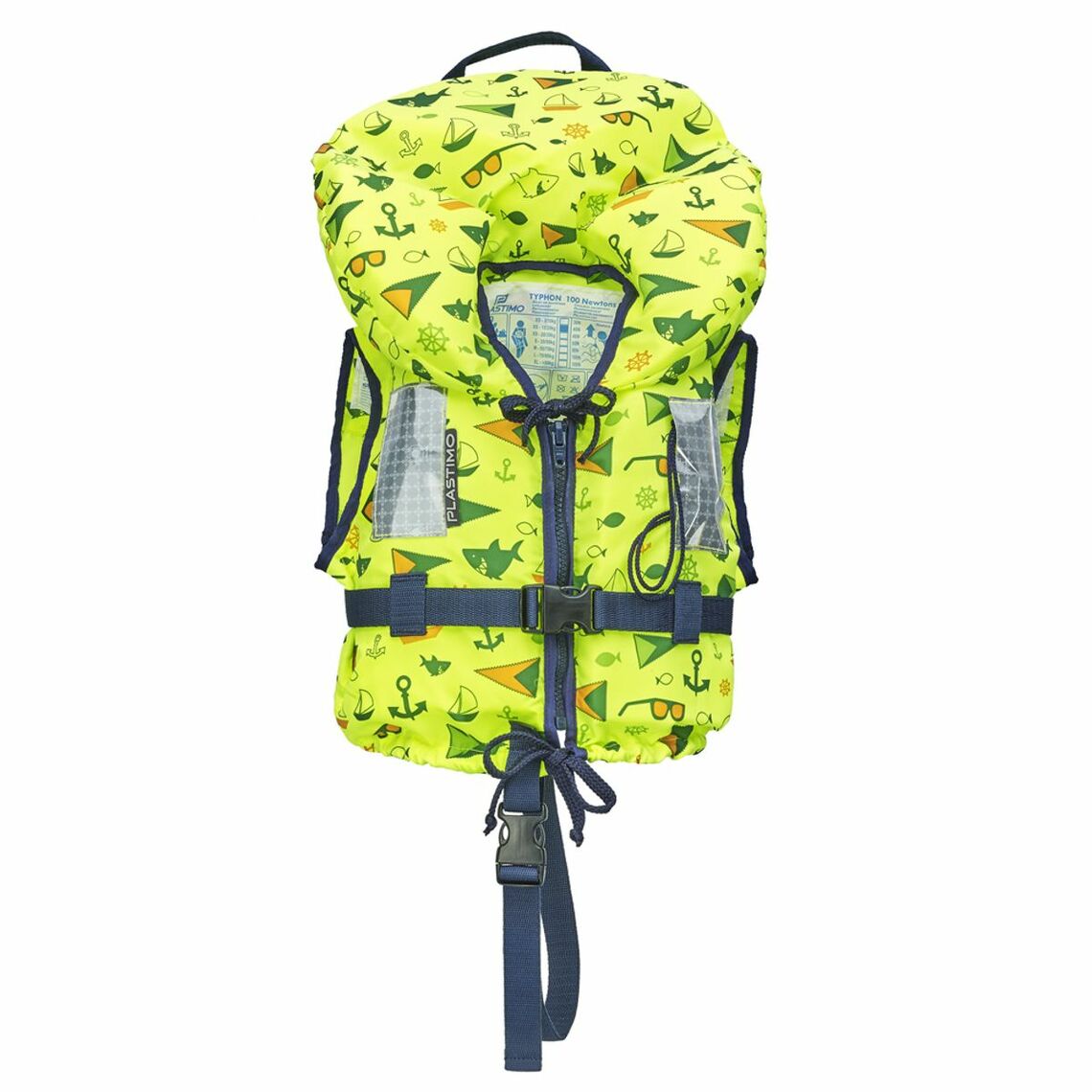Lifejacket Typhoon Junior For 3 -10 Kg Age Baby/Toddler Lime Yellow 1-2 Years With Zip Adjustable Waist Belt
