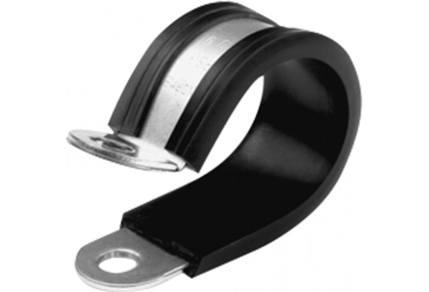 Clip rubber lined ID 25mm SS304 band width 13mm screw size 5mm (pack of 10pcs)  (Until Stock Lasts)
