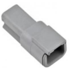 Kit receptacle DTM 2 cavity Deutsch connector for 20-24 AWG wire includes housing & wedgelock only (single pc)