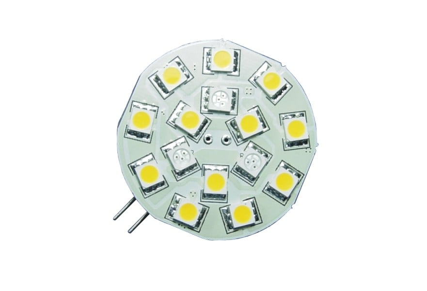 Bulb LED retrofit G4-XB15-12W3R-SP 12-24V bi-colour (warm White 2.2W & Red 0.5W) G4 base with side pin (Until stock lasts)