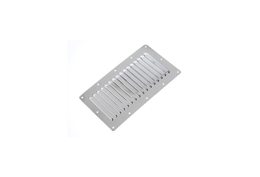 Vent louvred SS304 228 x 127 mm electro polished