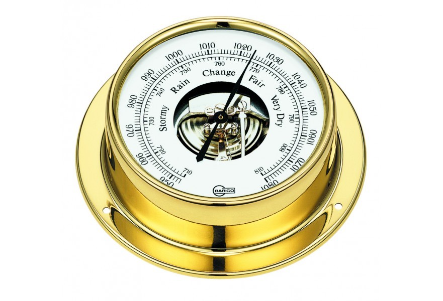 Barometer Brass Dia. 110 Tempo White Dial