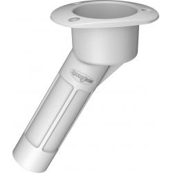 Rod cup holder ABS oval top 30 deg. No Drain rod (White)