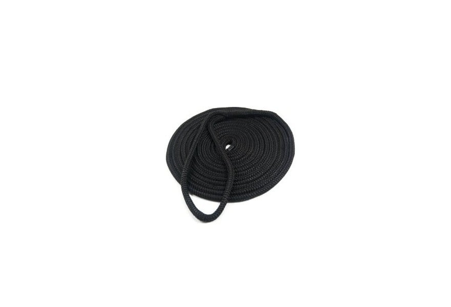 Rope polyester Dia. 28 mm 12 strand double braided Black 16621kg breaking load