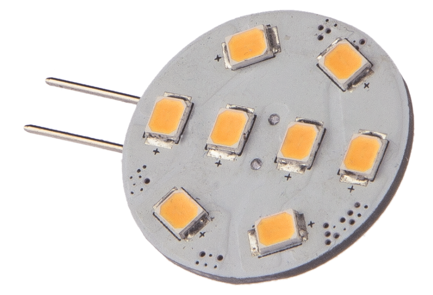 Bulb LED retrofit G4-Pro08-WW-LBP 12-24V 1.2W GU4 base with back pin (pro series)