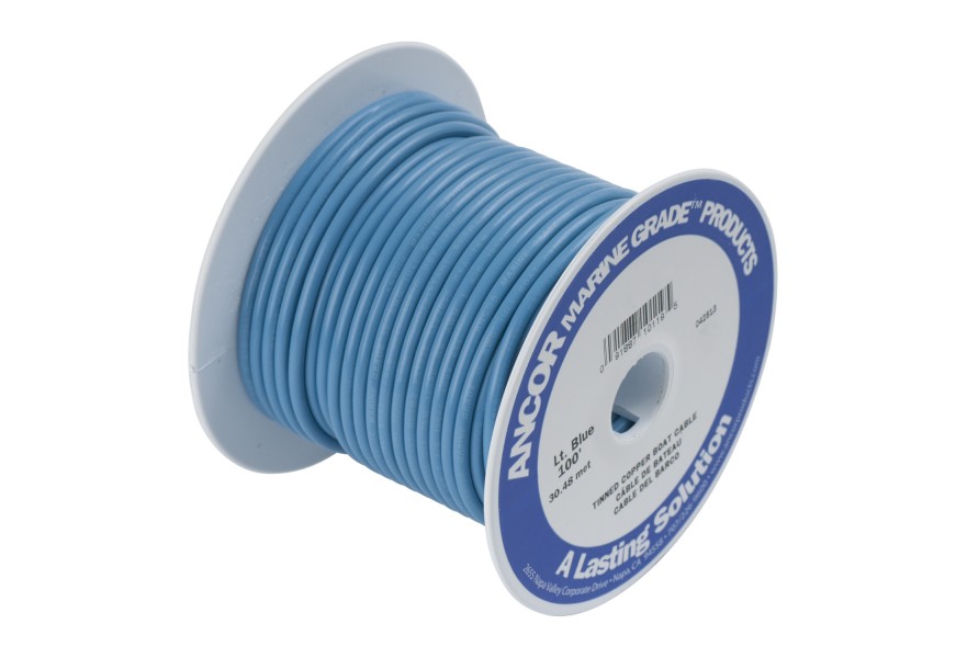 Cable 14 AWG 100ft light Blue