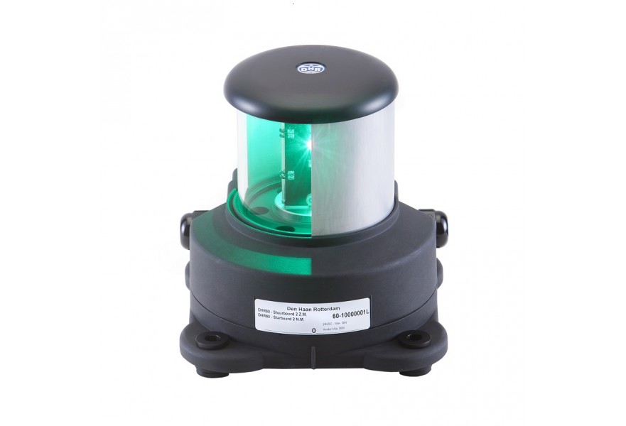 Navigation LED Green DHR60 24V 360 deg. base mount light 2nm minimum visibility 