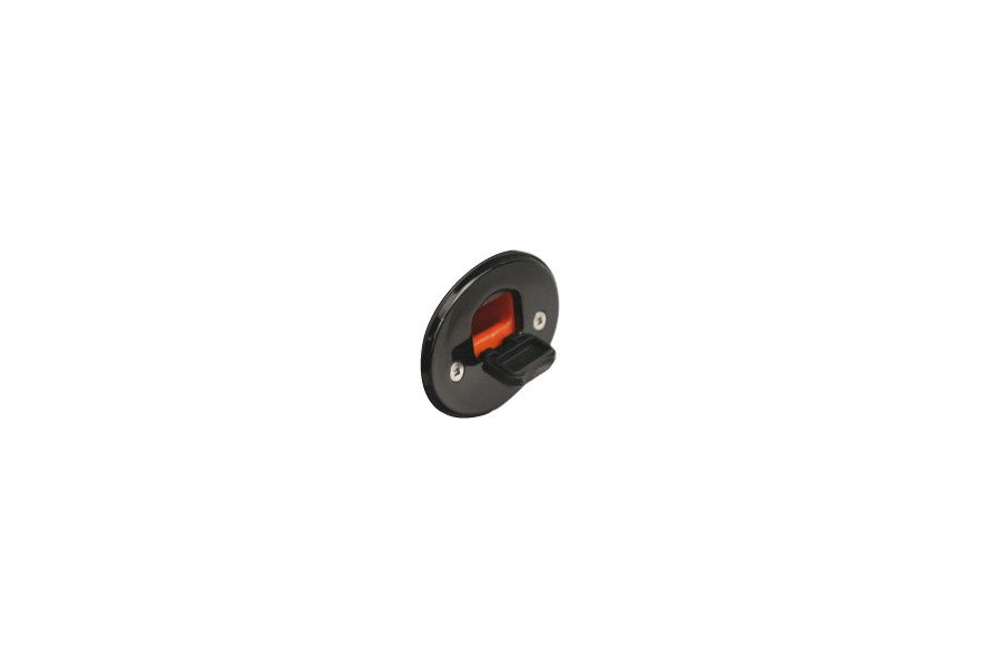Socket Classic powered Black Oval faceplate polycarbonate (12/24V) with an in-built drain  (Until Stock Lasts)