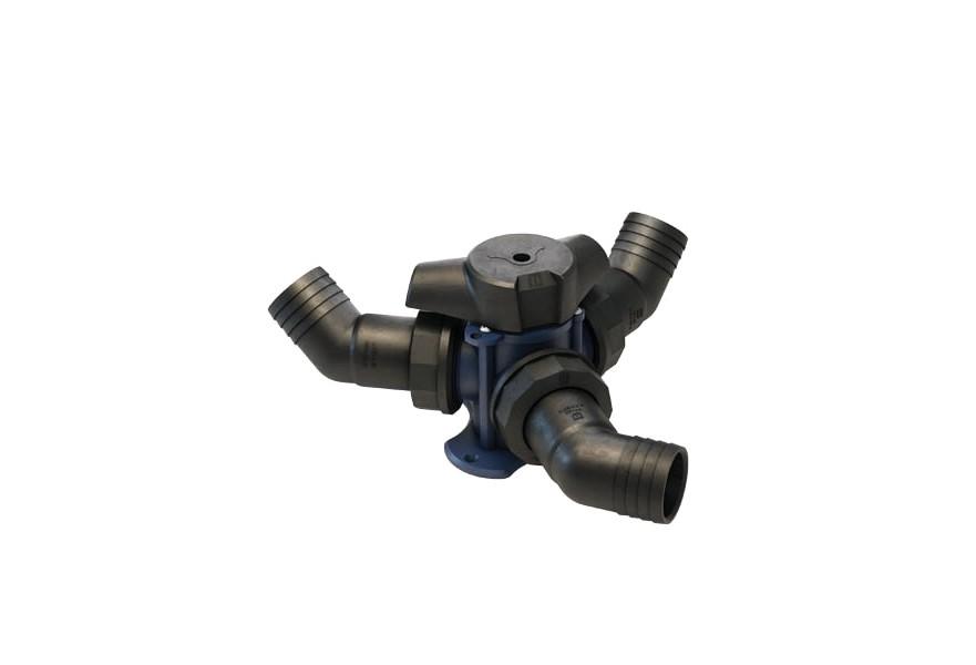 Valve Y3V 3 way plastic body (rotatable hose connections should be ordered separately)
