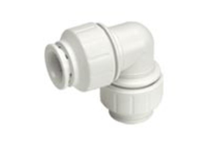 Elbow connector equal 15 mm (plastic)