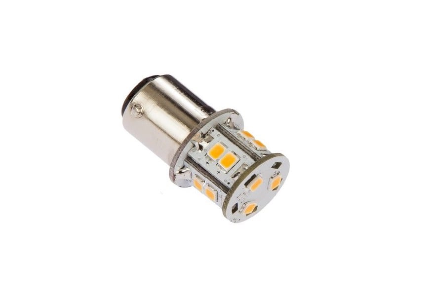 Bulb LED retrofit Ba15D-T13-WW 12-24V 1.8W Ba15D base