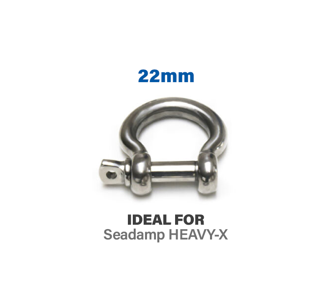 Mooring shackle 2 x 22mm suitable for Seadamp Heavy-X