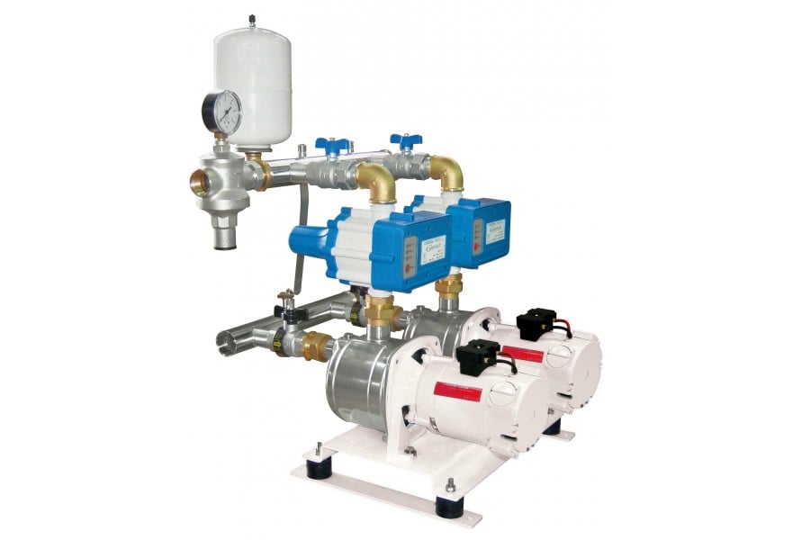 Pump group 2 ECOINOX 1/15 CE 12V 0.35+0.35kW horizontal execution 2x50Lpm water pressure system