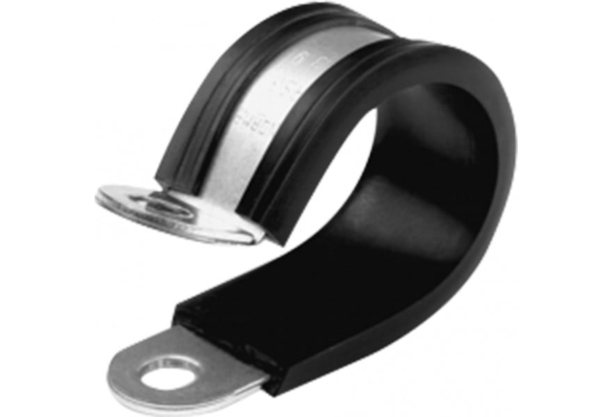 Clip rubber lined ID 50 mm SS304 band width 20 mm screw size 8.4 mm