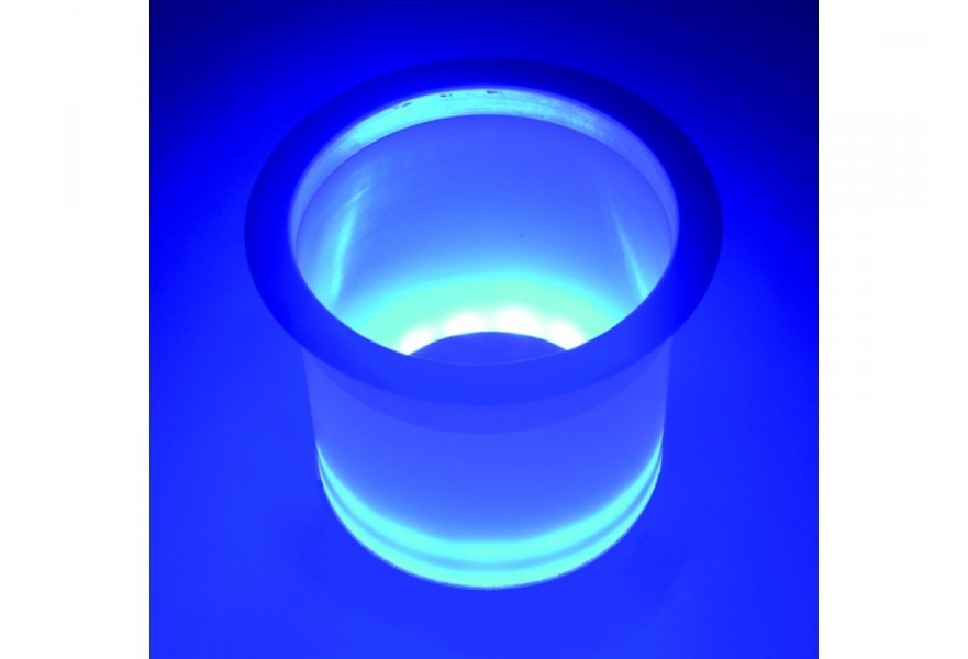 Holder drink Blue Led lighted with SS rim