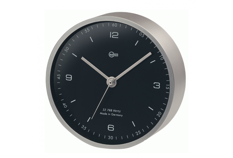 Clock Brass Nickled Dia. 104 mm Pen table Black Dial