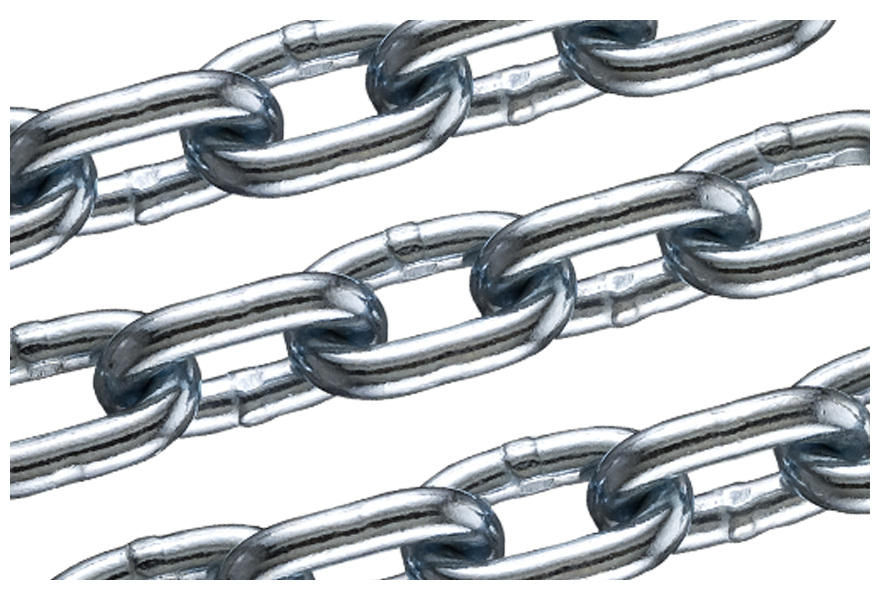 Chain Dia. 6mm galvanized HDG DIN766 Calibrated Short link (working load limit 6-7 kN) Price per meter