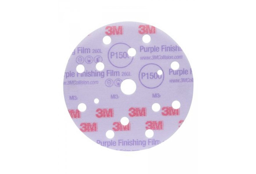 Microfinishing 260L disc P600+ grit x 50 pc Dia. 150 mm Hookit Purple series  (Until Stock Lasts)