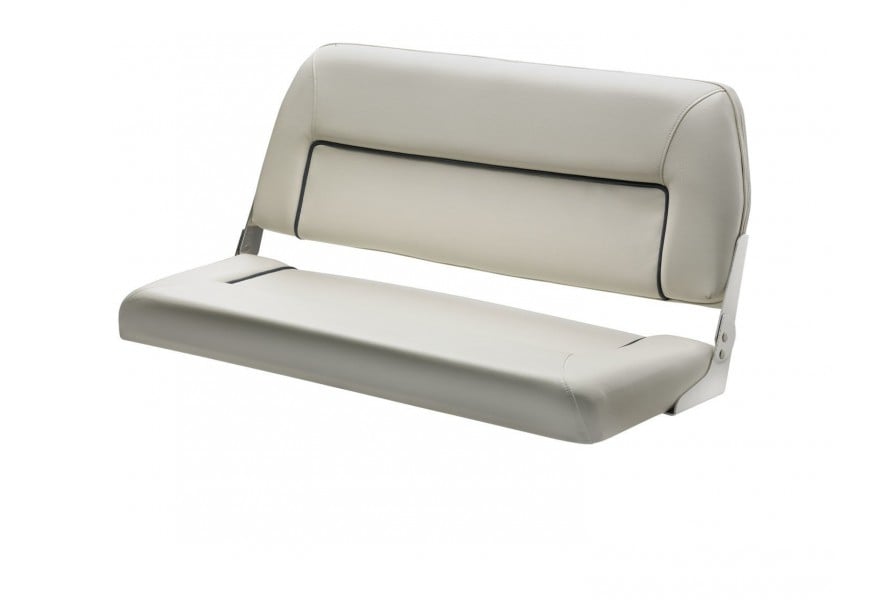 Seat bench FIRST CLASS DCHFSW foldable back & white with blue seam