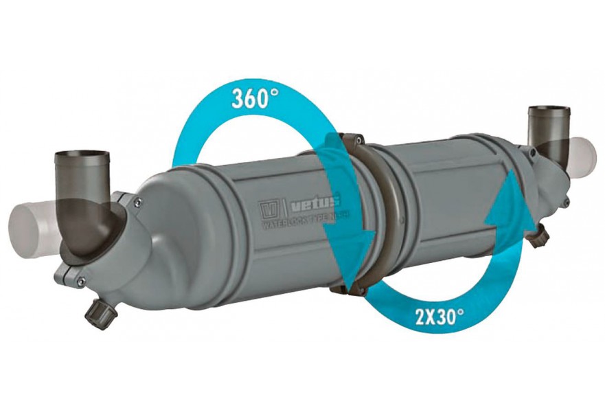 Waterlock / Muffler NLPH Dia. 60 mm hose connection rotatable