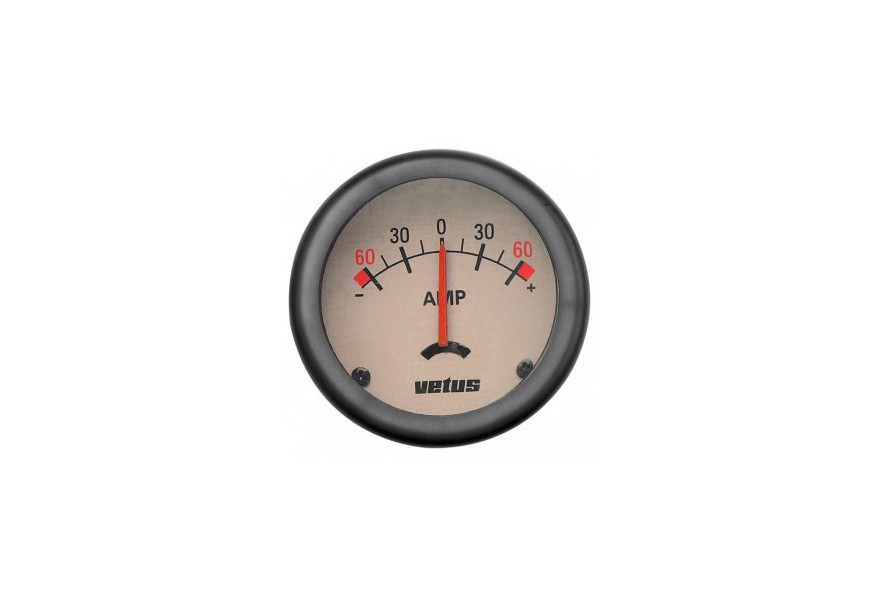 Ammeter AMP150N cream 12/24V (+/- 100A) cut-out Dia. 52 mm with separate shunt