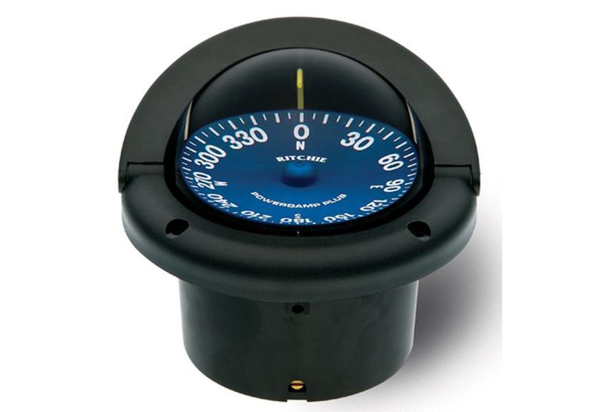 Compass SS-1002 flush mount 3-3/4 power damp flat card dial 12V Green night light
