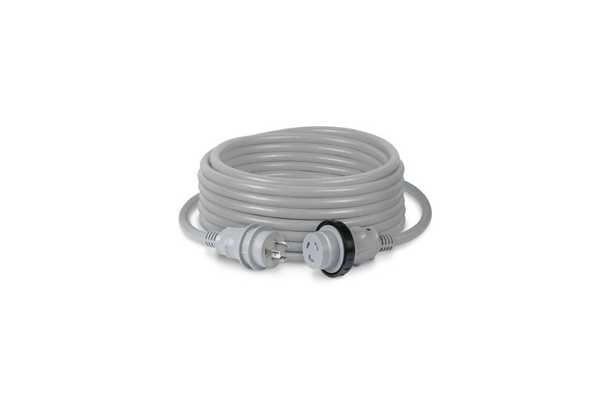 Shore power 25 ft 50A 125/250V (G) 4 wire cordset in box pack grey colour
