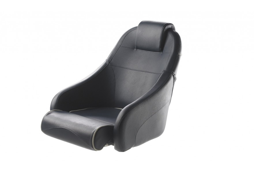 Seat helm KING CHFUSB flip-up squab with blue artificial leather upholstery without pedestal