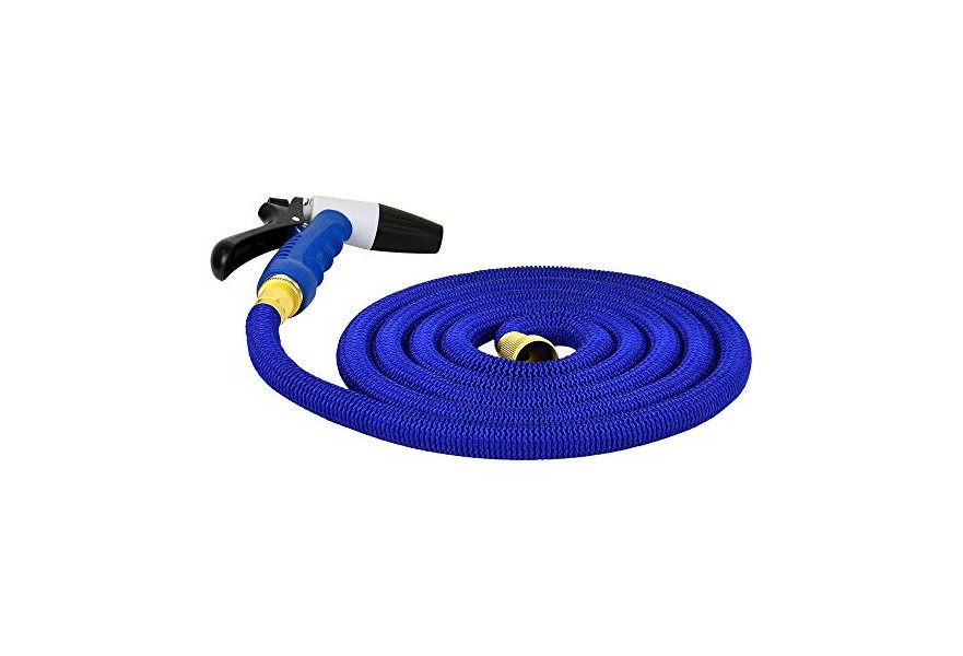 Hose coil expandable 25' with nozzle and storage bag