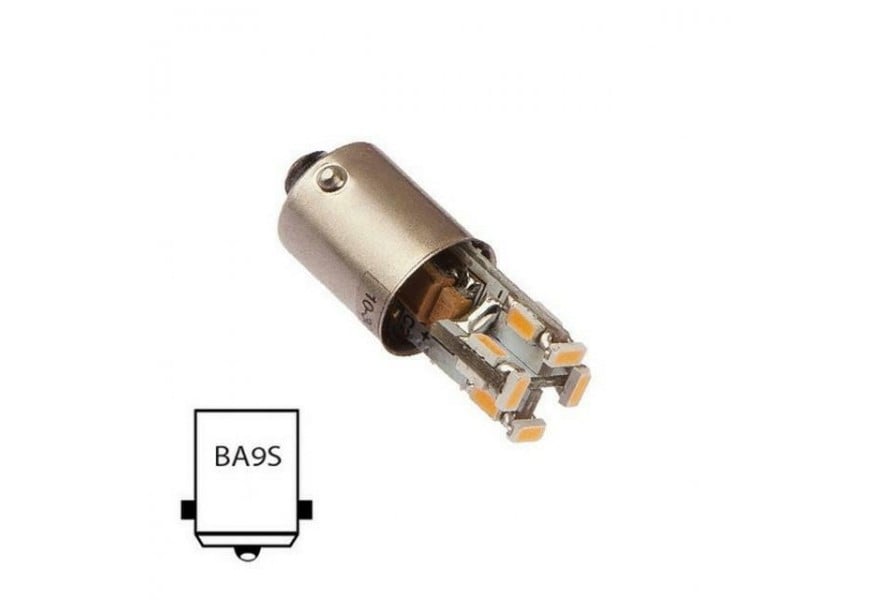 Bulb LED retrofit Ba9S-T12-WW 12-24V 0.8W Ba9S base