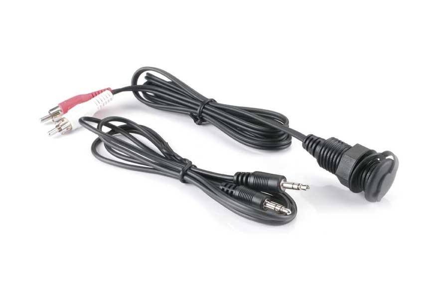 Adaptor panel mount IC3.5PM with 4ft patch cord + stereo headphone jack extension cord (Until Stock Lasts)